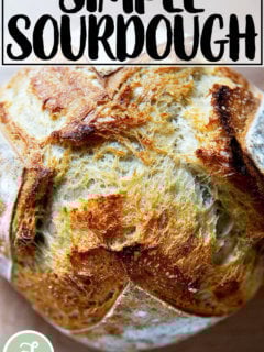 Simple sourdough bread.