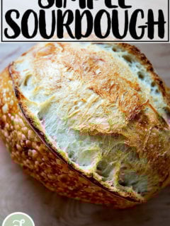 Simple sourdough bread.