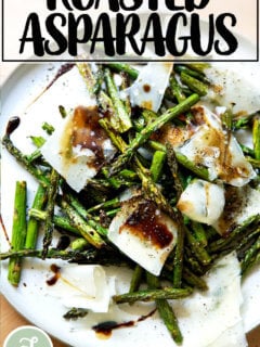 Roasted asparagus with parmesan and balsamic.