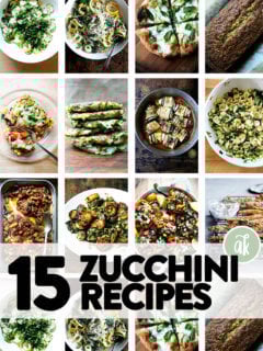 A montage of zucchini images.