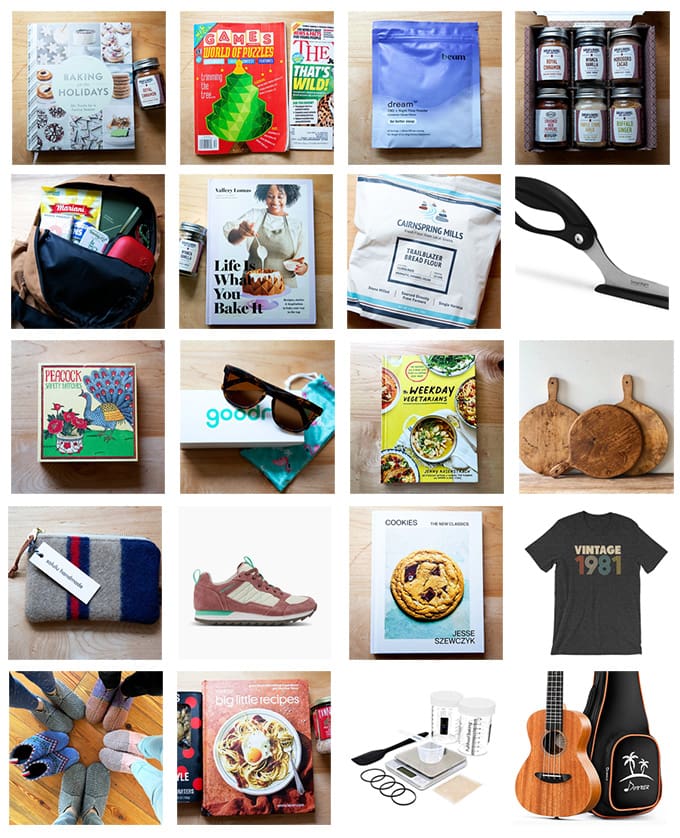 A montage of gifts for the holidays.