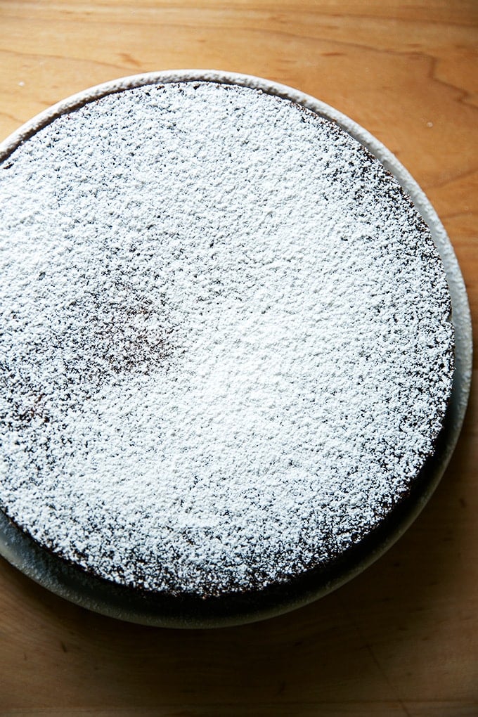 Just-baked orange and olive oil cake.