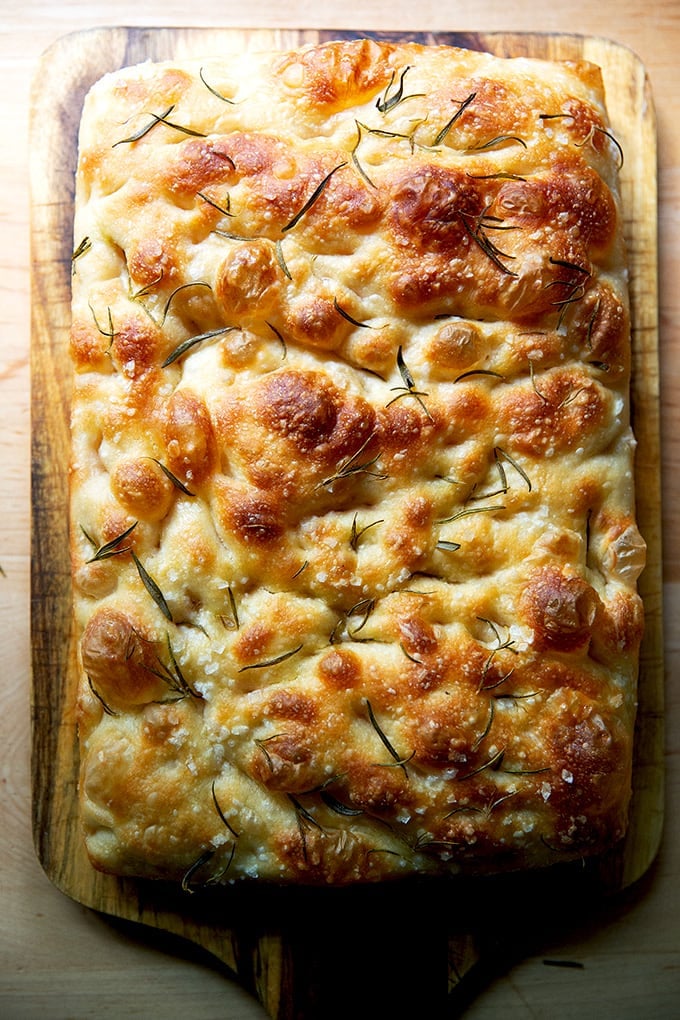 Sourdough focaccia.