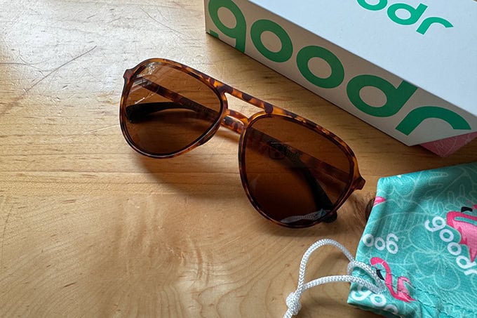 A pair of Goodr shades.