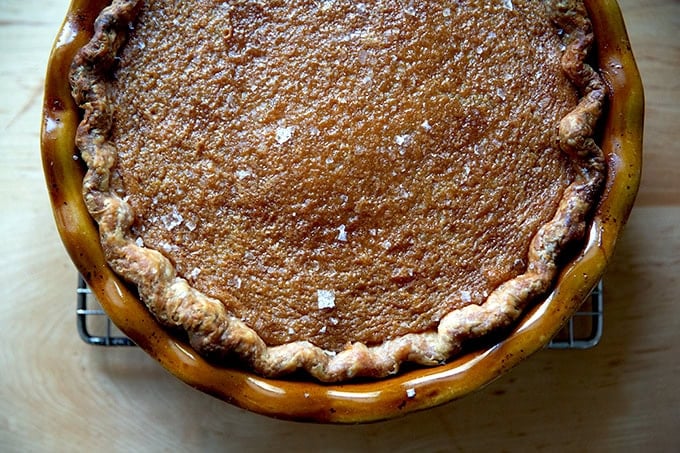 Just baked salted maple pie.