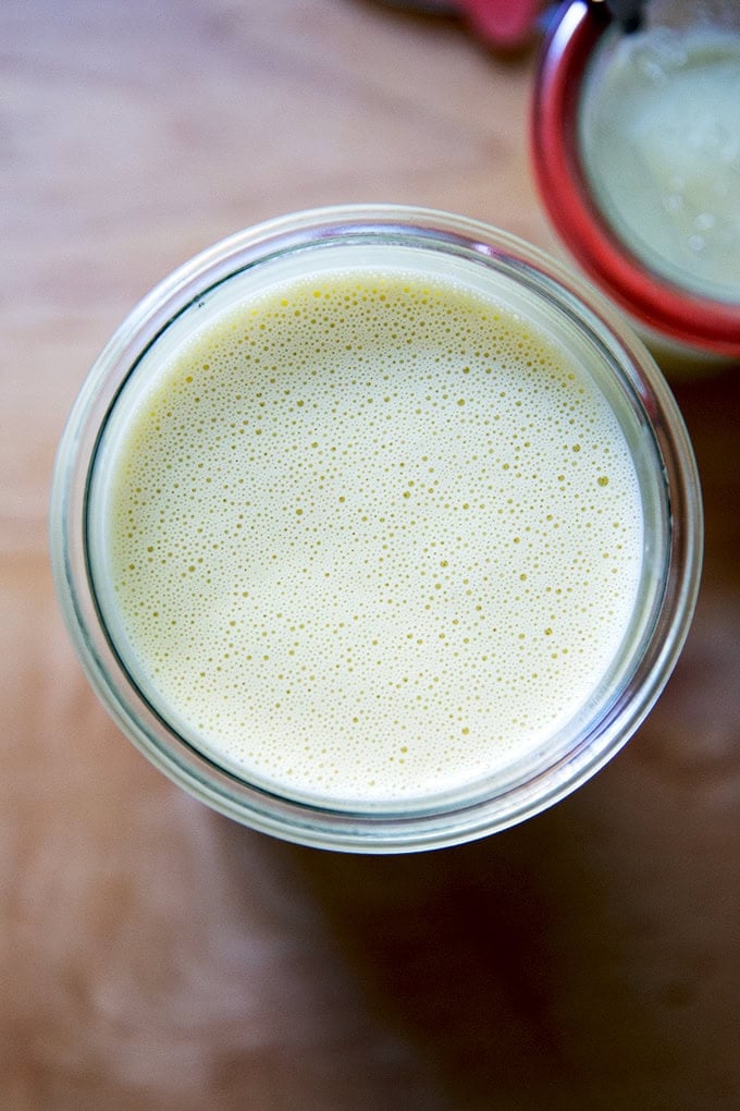 A jar of Caesar dressing.