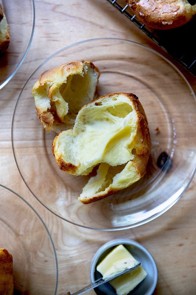 A popover on a plate.