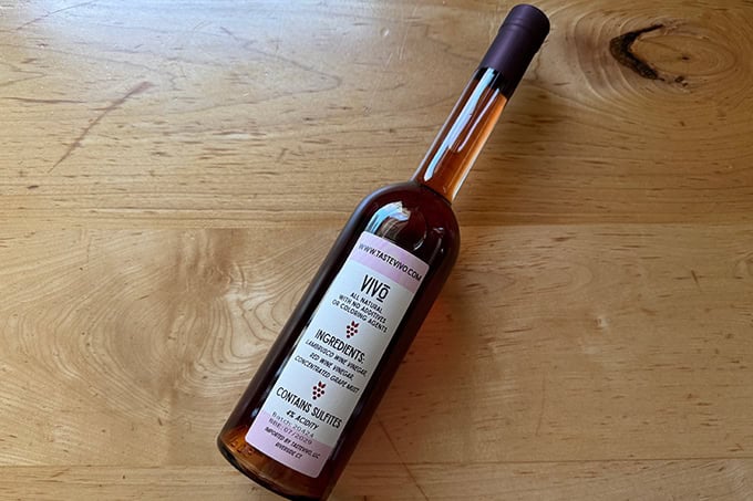 A nice bottle of red wine vinegar.