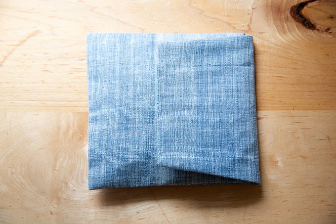 A tortilla warmer on a countertop.