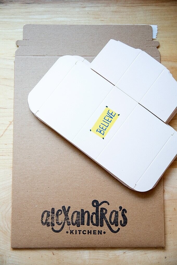 A set of Ted Lasso biscuit boxes.