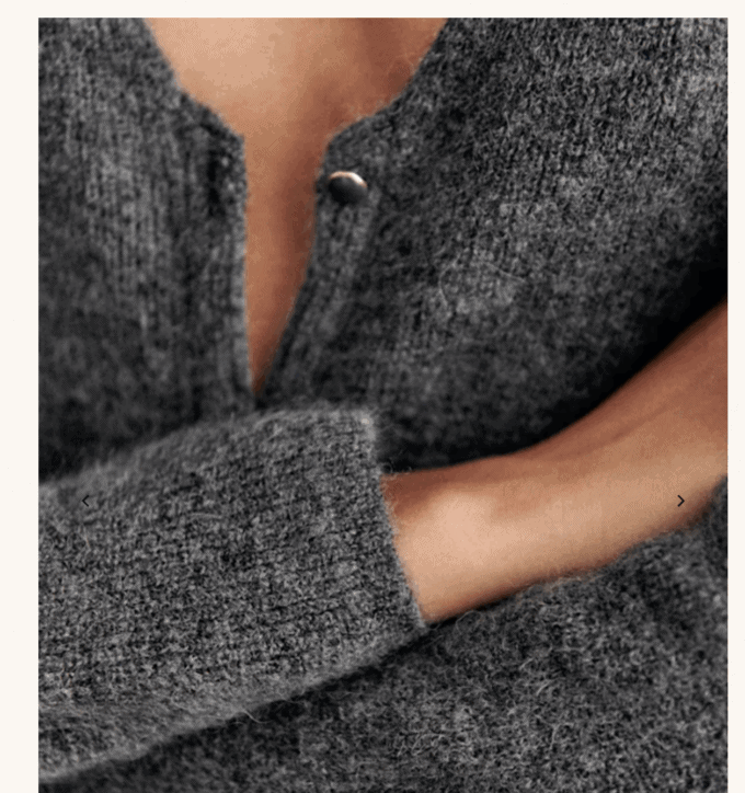 Sezane's Barry cardigan in charcoal grey.