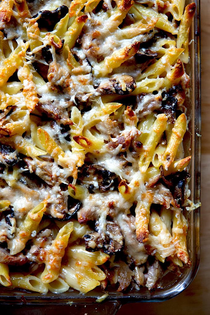 Just-baked Turkey Tetrazzini.