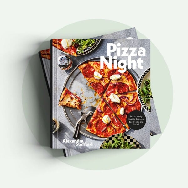 Pizza night cookbook cover mockup.