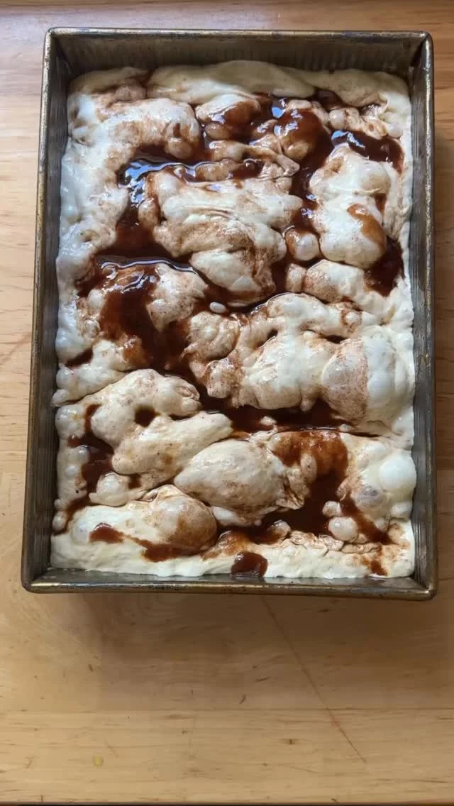 Cinnamon-Sugar Focaccia: For all of your holiday brunch needs and beyond ⁣🎉🎄🎁🍾✨
⁣
Friends, truly, when I first saw sweet versions of focaccia circle my social feeds, all I could think was: why?? Isn’t focaccia perfect as it is?⁣
⁣
Turns out, I was grumpy for no reason. Cinnamon-sugar focaccia is delicious, and it’s much easier to make than cinnamon rolls 🤗 Recipe inspired by @_lacebakes_ 💗
⁣
Comment “recipe” to have it sent to your DMs. ⁣
⁣
https://vector-hatch.live/2025/09/13/cinnamon-sugar-focaccia-no-knead-no-fuss/%E2%81%A3
⁣
Also, if you’re looking to make this for Christmas morning, here’s a timeline you could follow: ⁣
⁣
Monday: Mix the dough and stash in the fridge.⁣
⁣
Wednesday: Remove the dough and proceed with the recipe through step 8 (after you fold the dough and rotate it 90 degrees), then return it to the fridge in a 2-gallon ziptop bag or covered with plastic wrap. ⁣
⁣
Thursday: Remove the pan from the fridge one hour before you plan on baking it, then proceed with the recipe. ⁣
⁣
#baking #christmas #focaccia #cinnamonsugar #sweet⁣
⁣